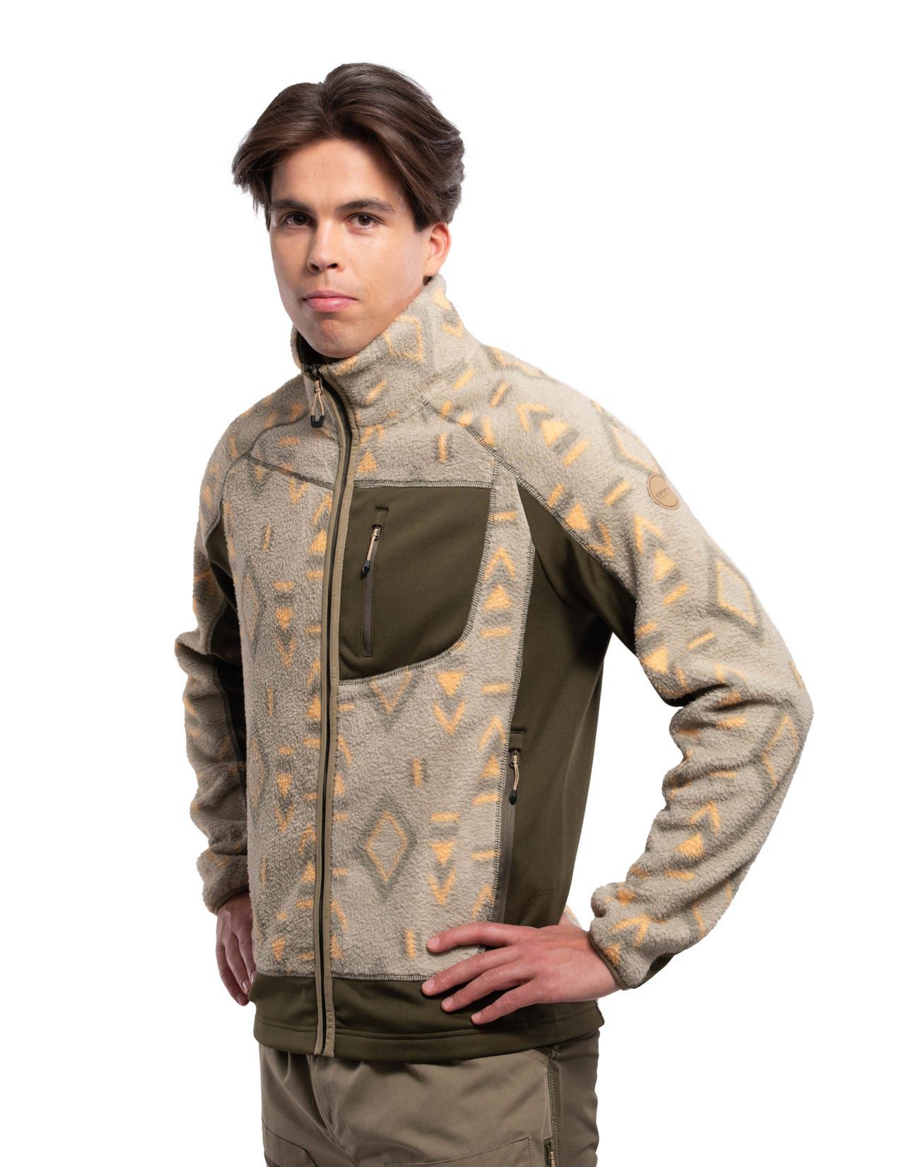 Dark Olive / Beige Men Icepeak Mohawken Jacket | USA-QFE506791