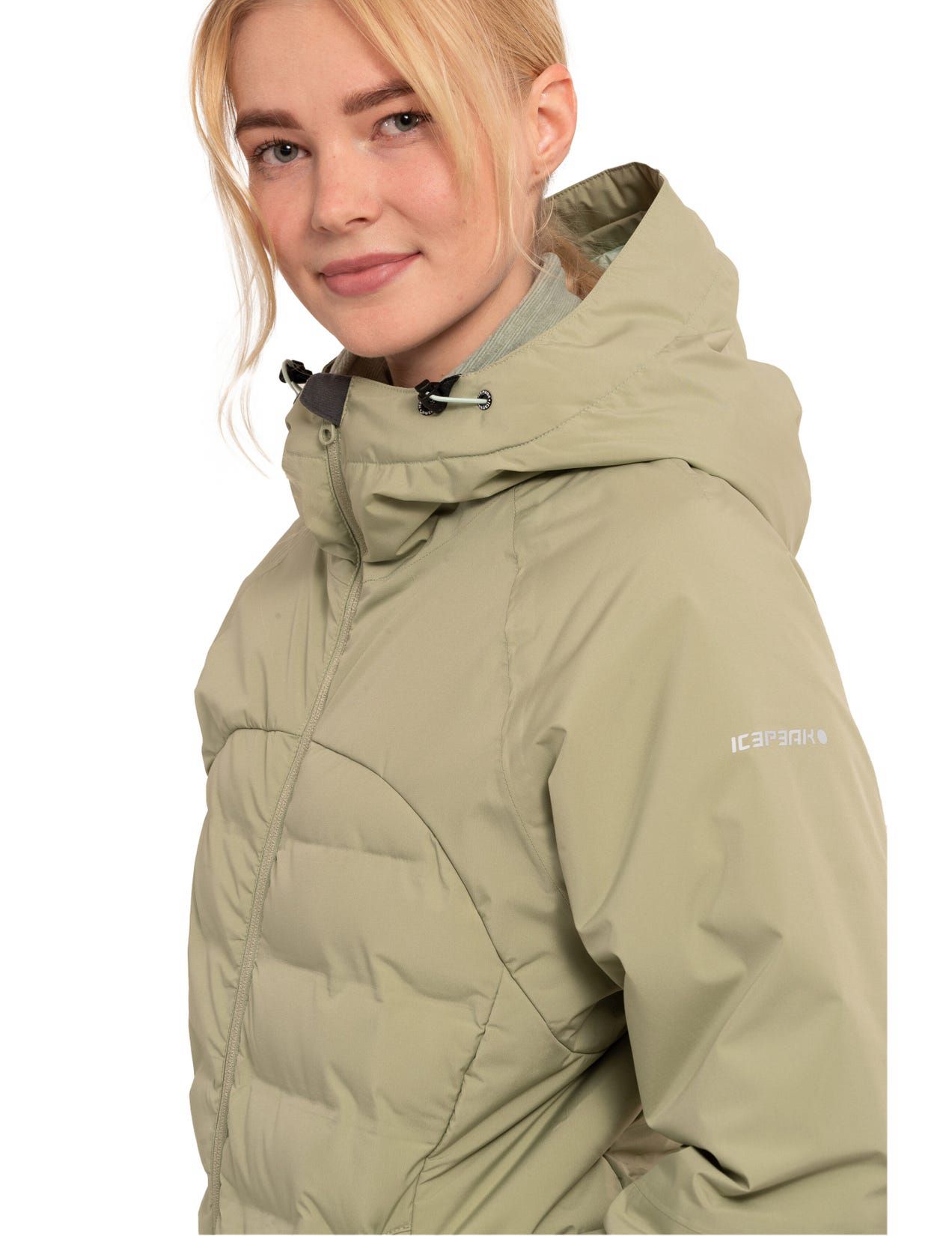 Green Women Icepeak Barton Wadded Winter Jacket | USA-AJQ076943