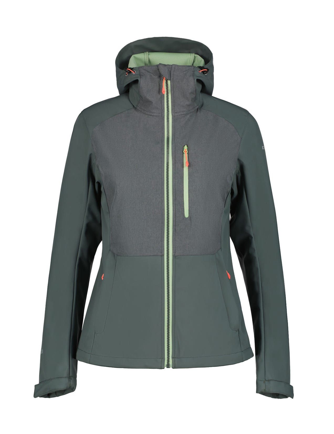 Green Women Icepeak Burnet Softshell Jacket | USA-VMU915342