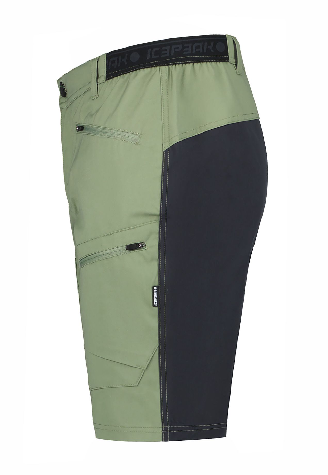 Green / Black Men Icepeak Mackville Shorts | USA-JIB217046