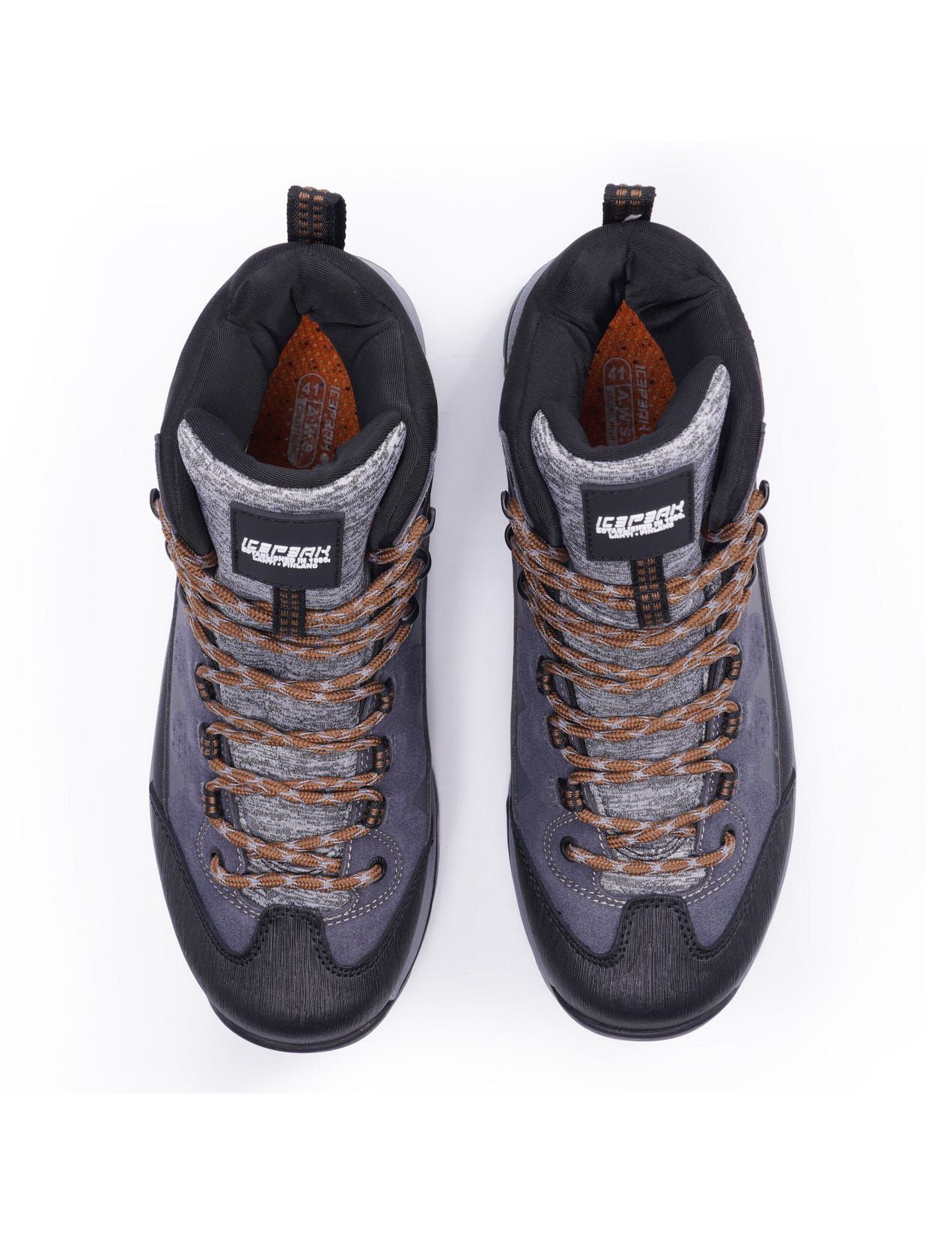 Grey Men Icepeak Wynnes Mid-cut Hiking Boots | USA-OWR603914