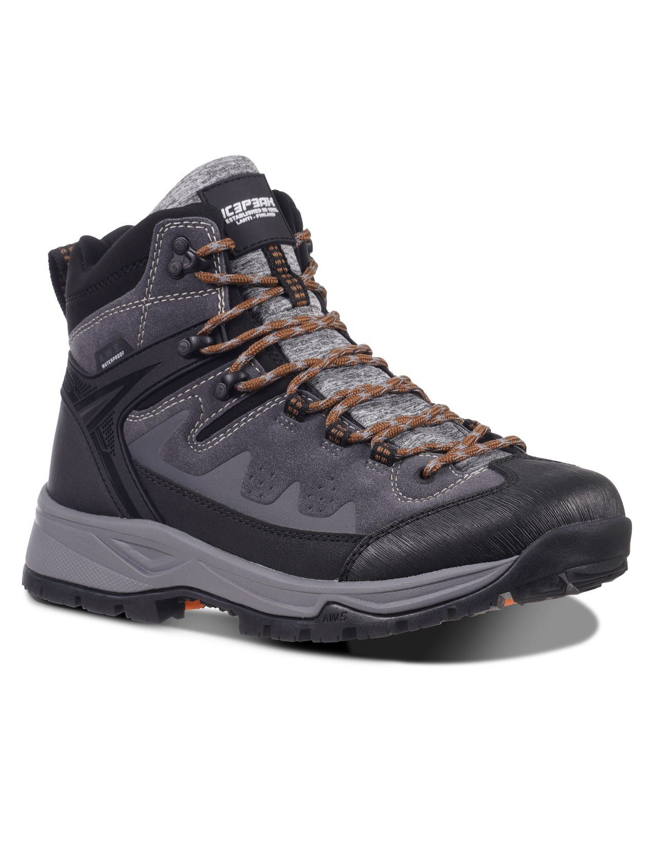 Grey Men Icepeak Wynnes Mid-cut Hiking Boots | USA-OWR603914