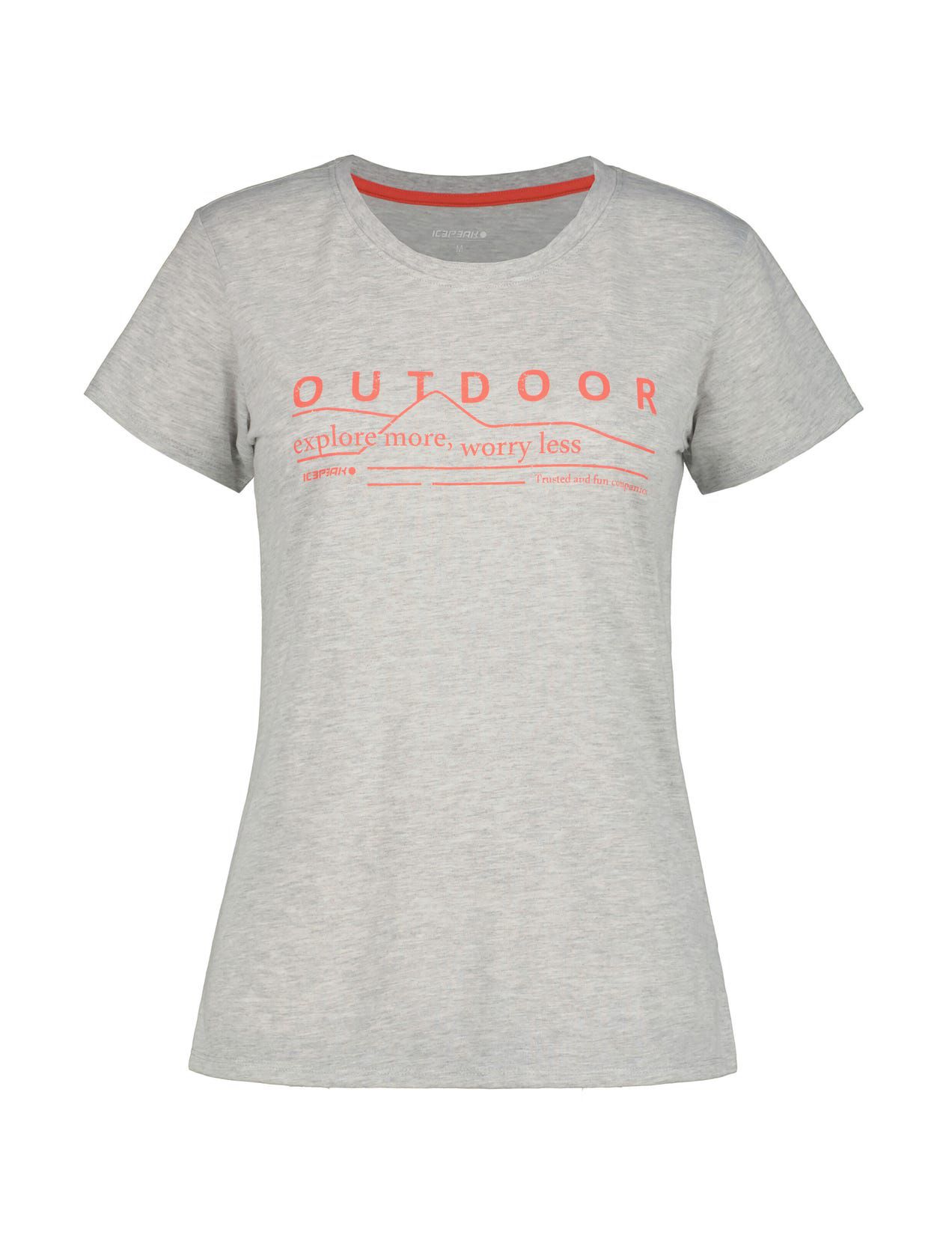 Grey Women Icepeak Belcher Relaxed T-Shirt | USA-GVN621749