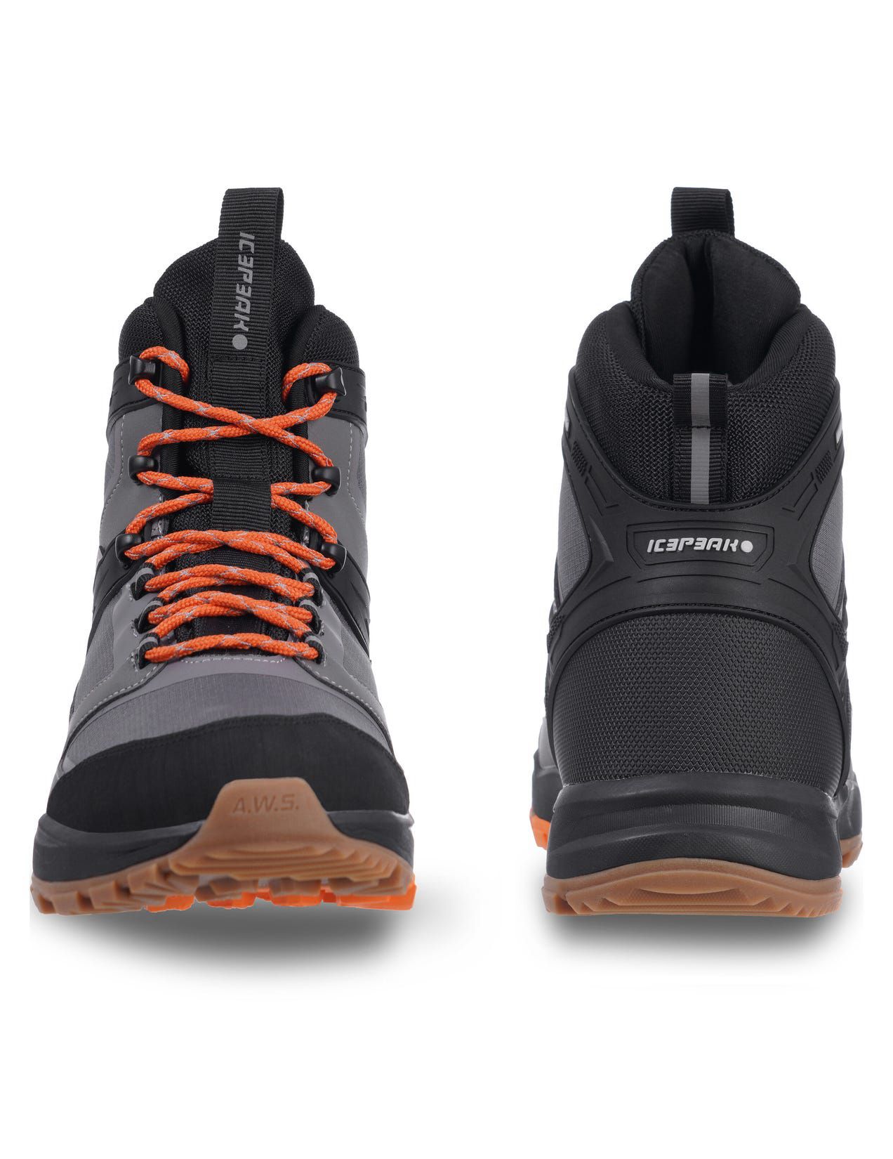 Grey / Black Men Icepeak Agadir2 Outdoor Hiking Shoes | USA-XSY485067