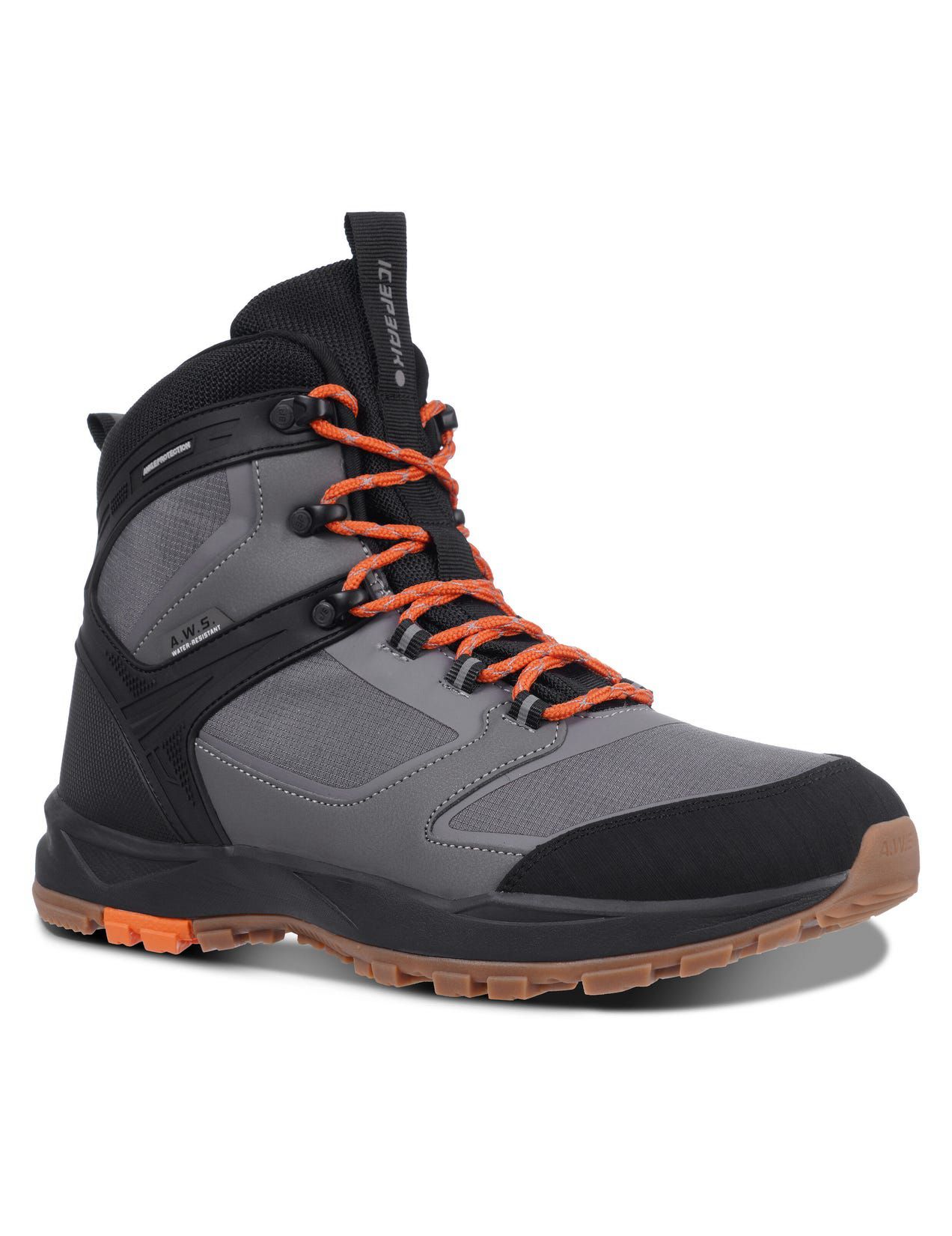 Grey / Black Men Icepeak Agadir2 Outdoor Hiking Shoes | USA-XSY485067