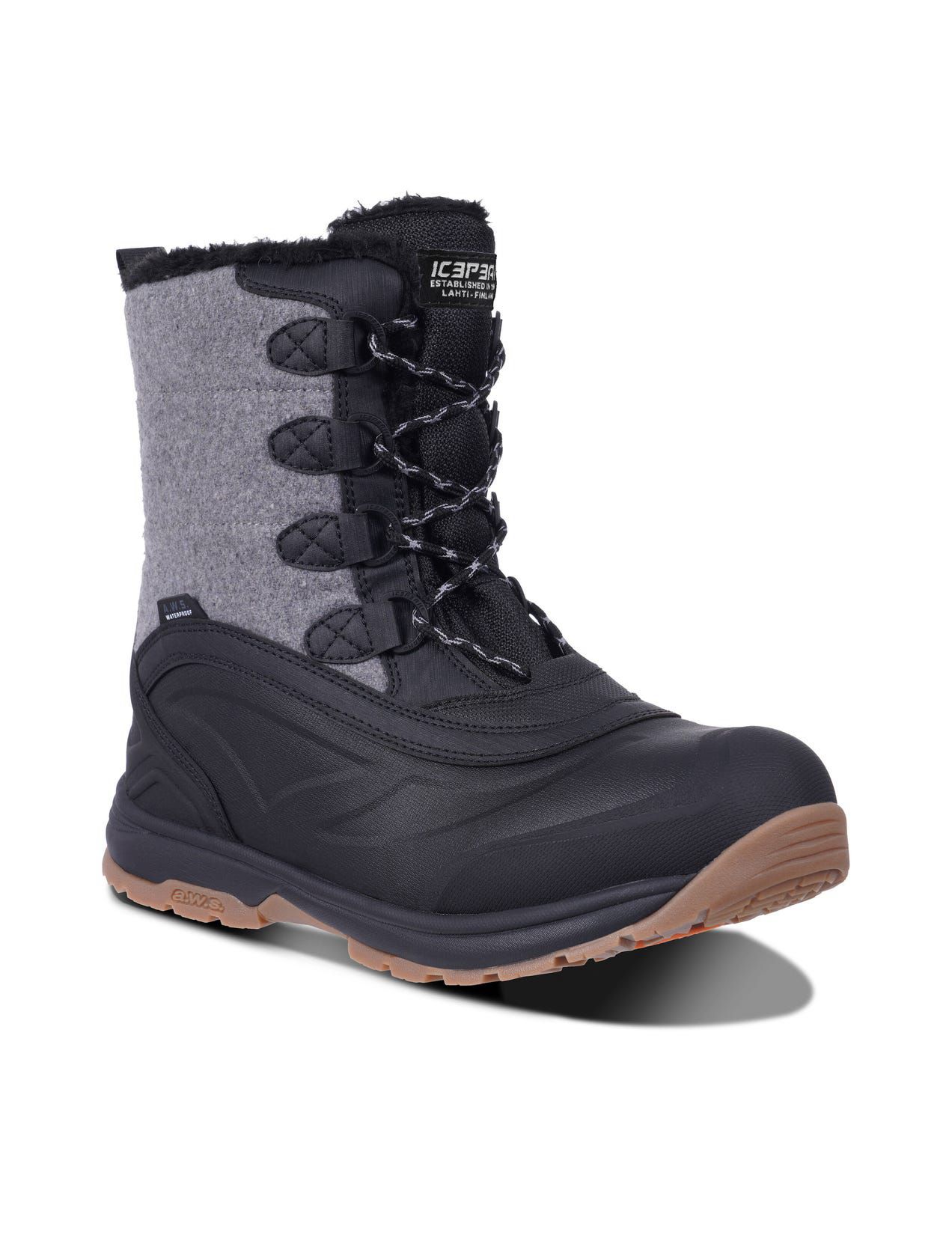 Grey / Black Men Icepeak Aleg Winter Boots | USA-ISG542367