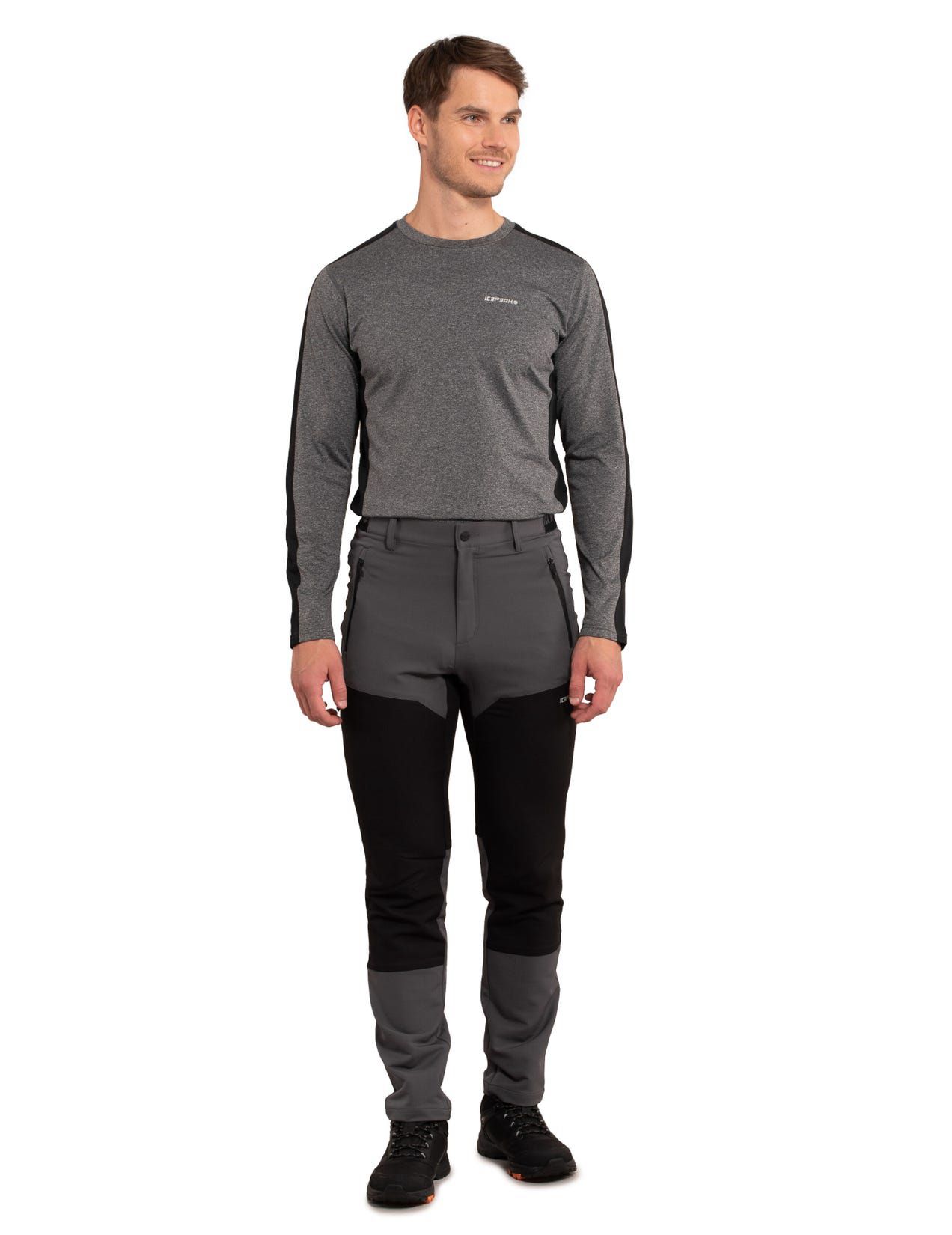 Grey / Black Men Icepeak Belgrade Pants | USA-XCS201635