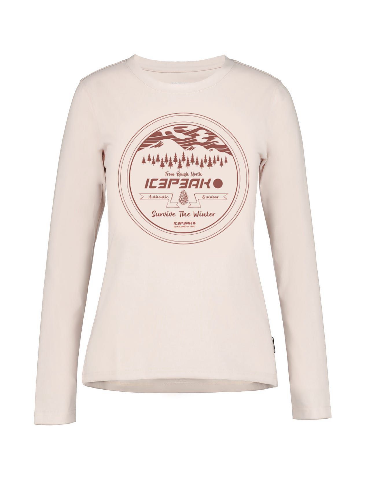 Light Beige Women Icepeak Millsboro T-Shirt | USA-OLJ825713