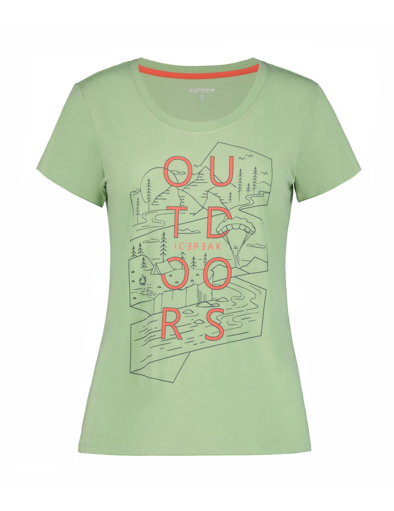 Light Green Women Icepeak Belcher Relaxed T-Shirt | USA-QTK640589