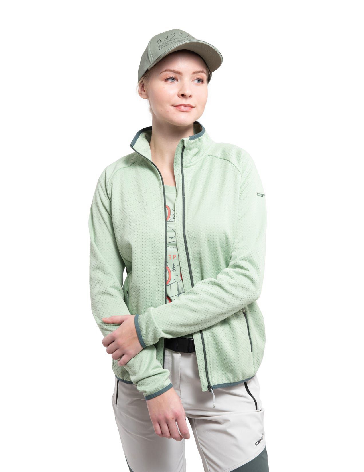 Light Green Women Icepeak Briancon Midlayer Jacket | USA-HIE340285