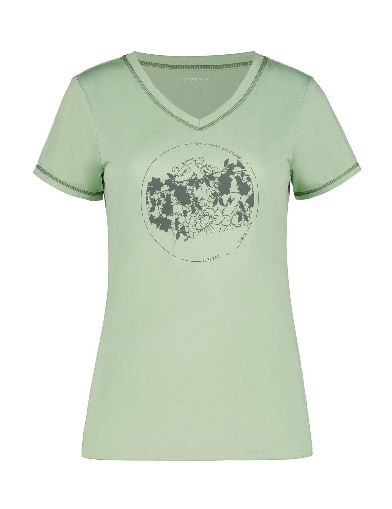 Light Green Women Icepeak Burnham T-Shirt | USA-OIM928075