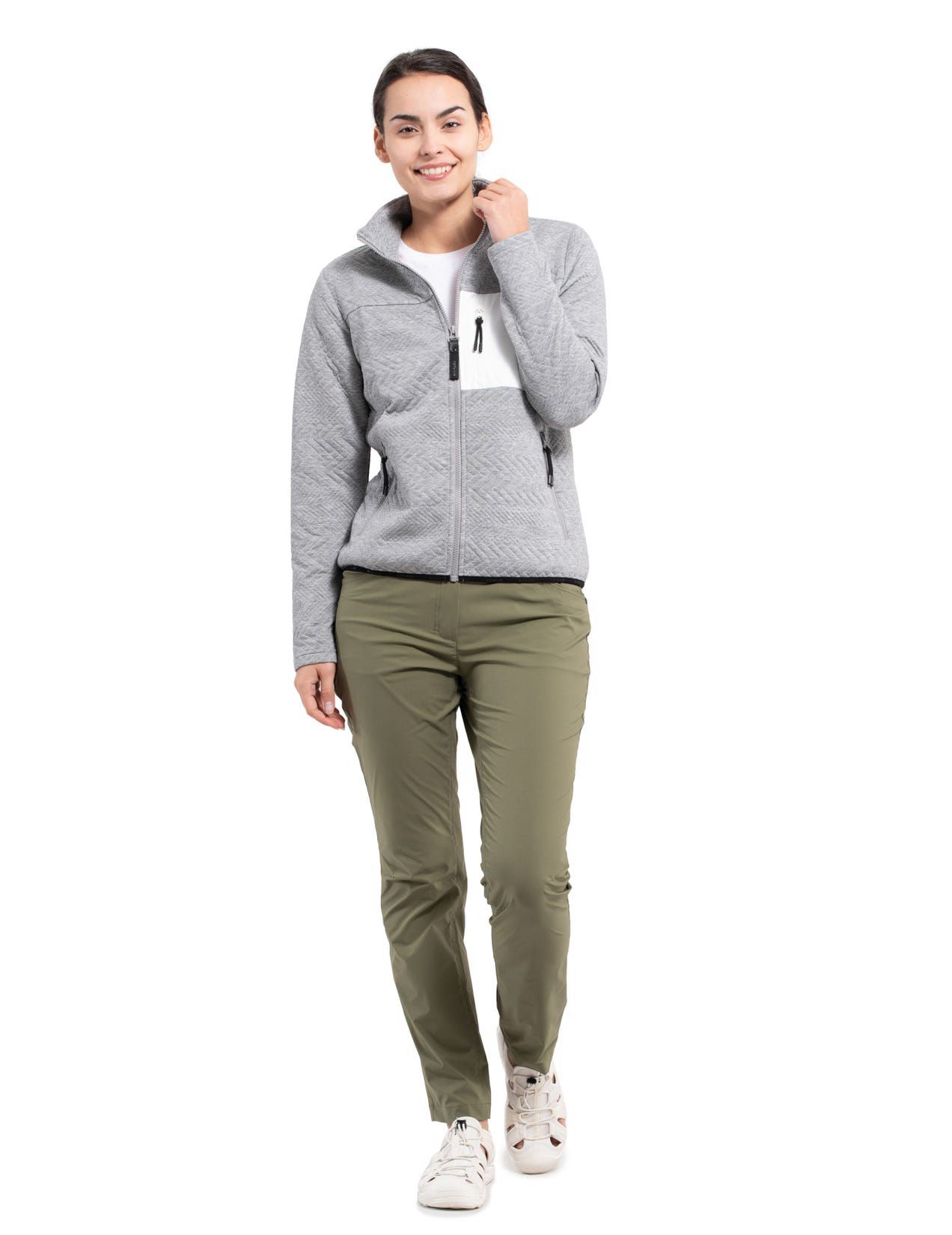 Light Grey Women Icepeak Amenia Midlayer Jacket | USA-SHG087934