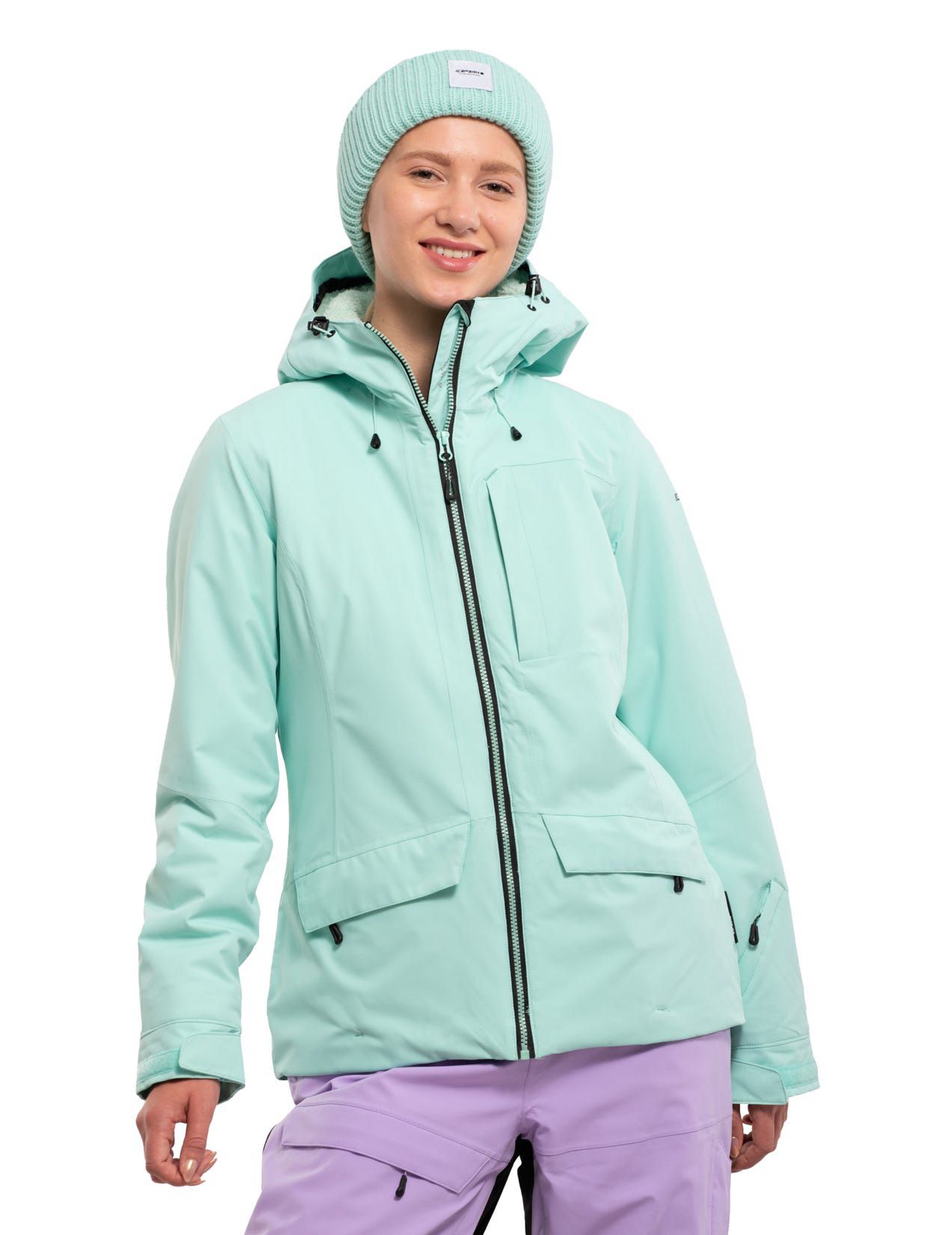 Light Turquoise Women Icepeak Cathay Waterproof Insulated Ski Jacket | USA-WGT985402