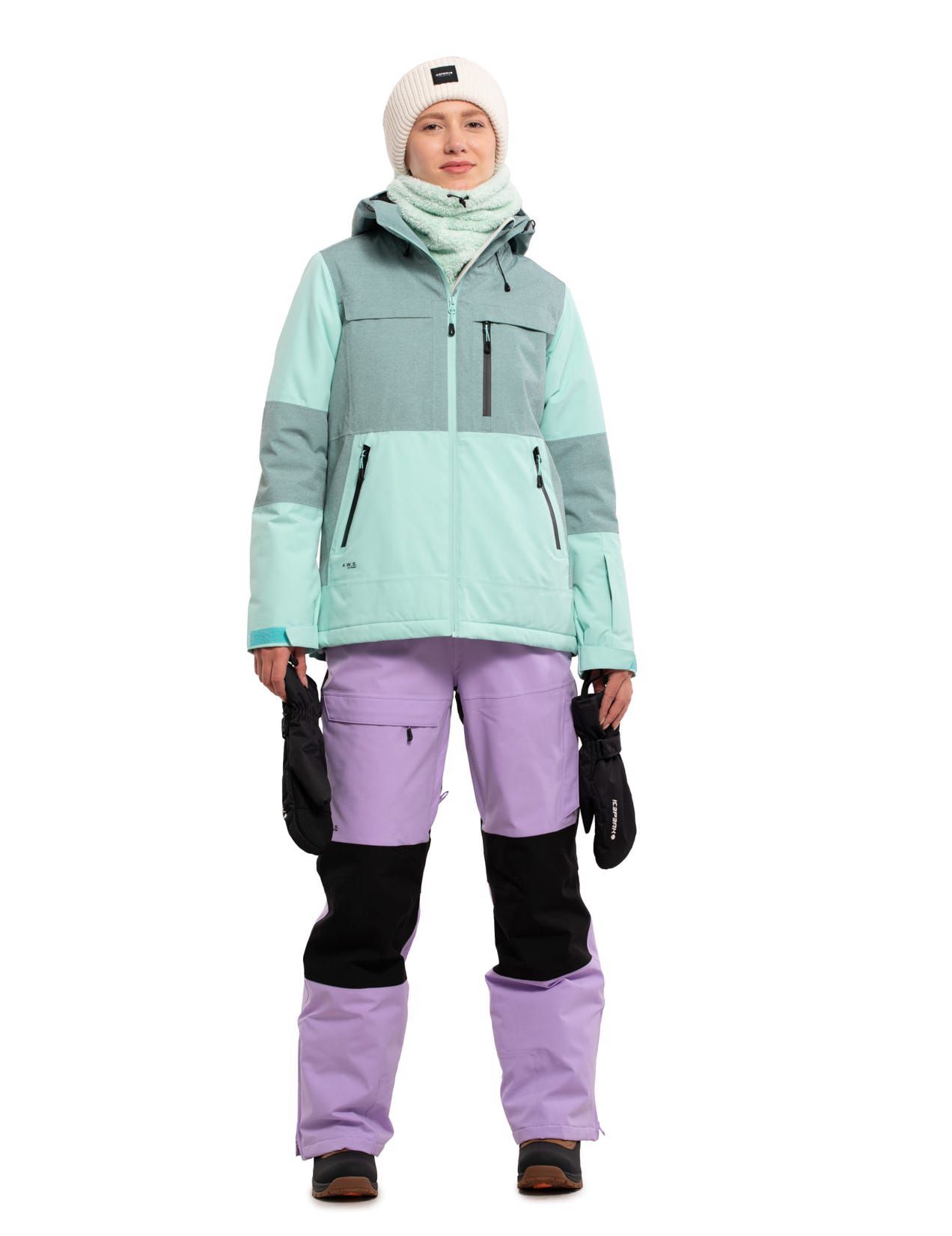 Light Turquoise Women Icepeak Cavour Ski Jacket | USA-XPZ736495