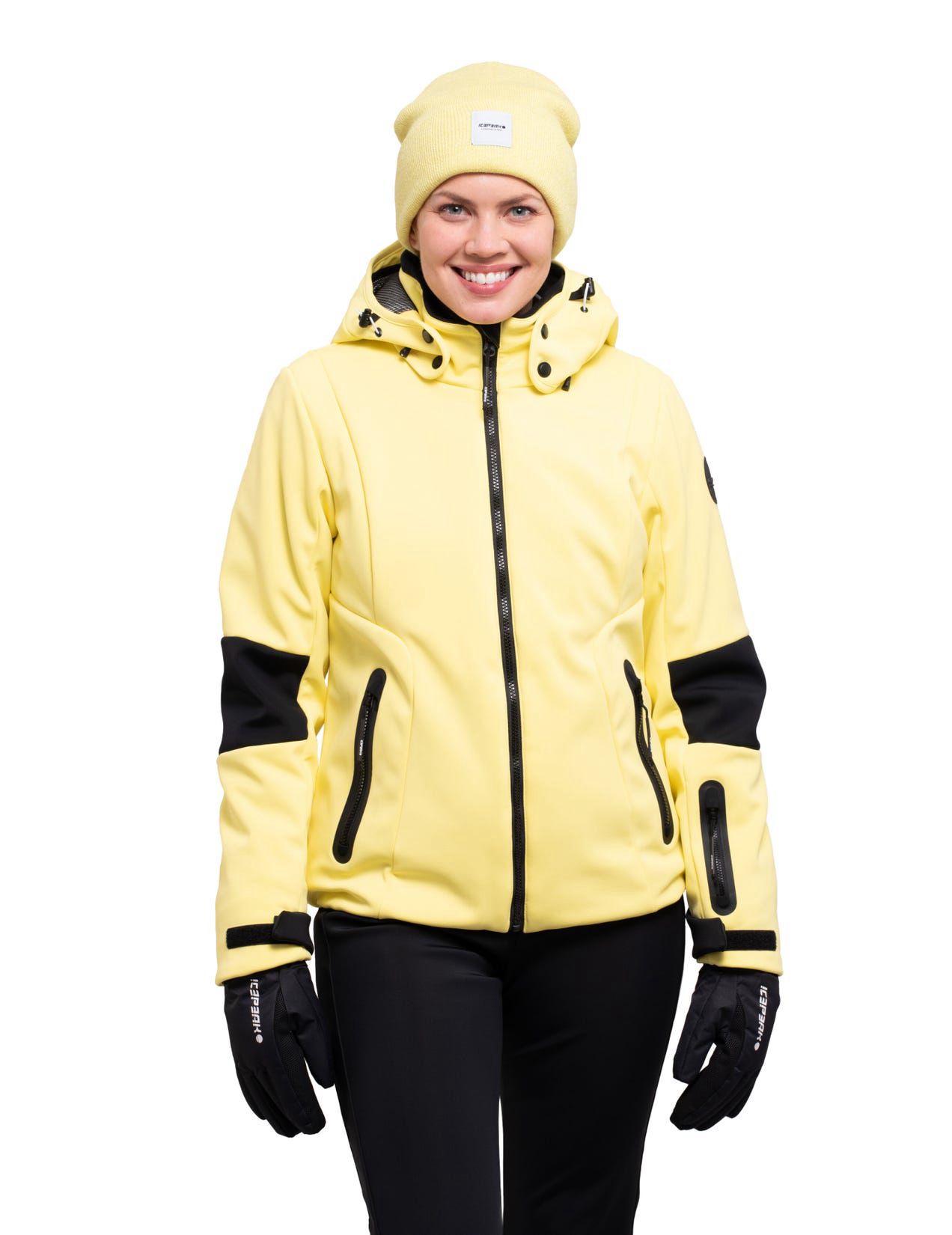 Light Yellow / Black Women Icepeak Ecorse Ski Jacket | USA-KIF750826