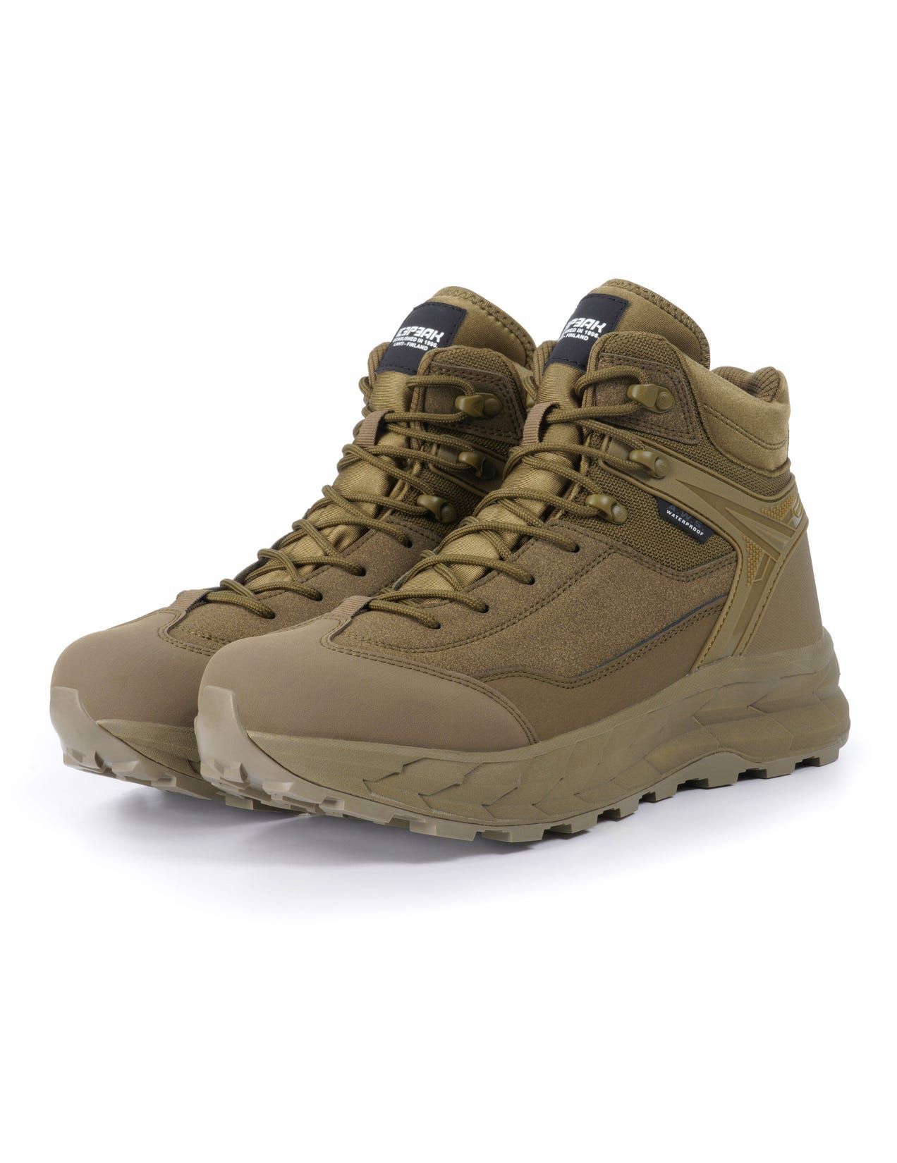 Olive Men Icepeak Akaa Mid-cut Hiking Boots | USA-ZUF472591