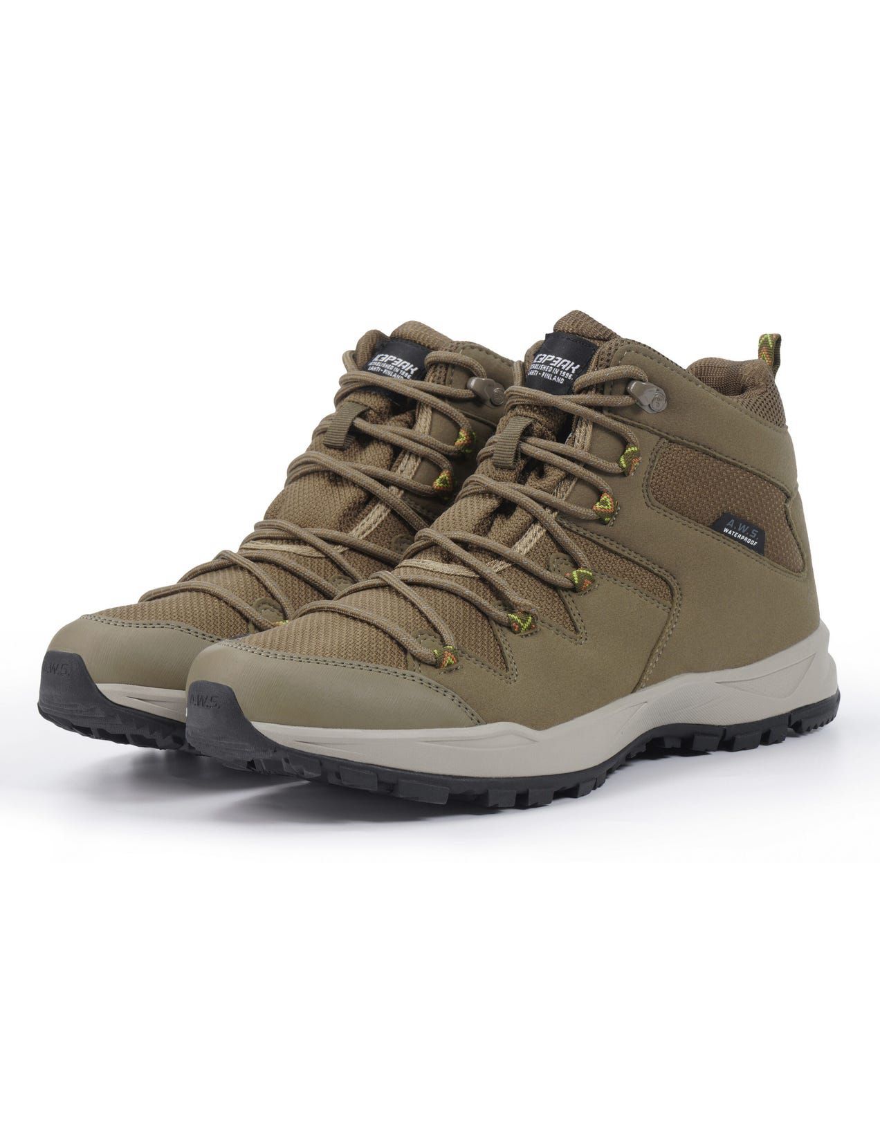 Olive Men Icepeak Ansio Mid-cut Hiking Boots | USA-RHU621875