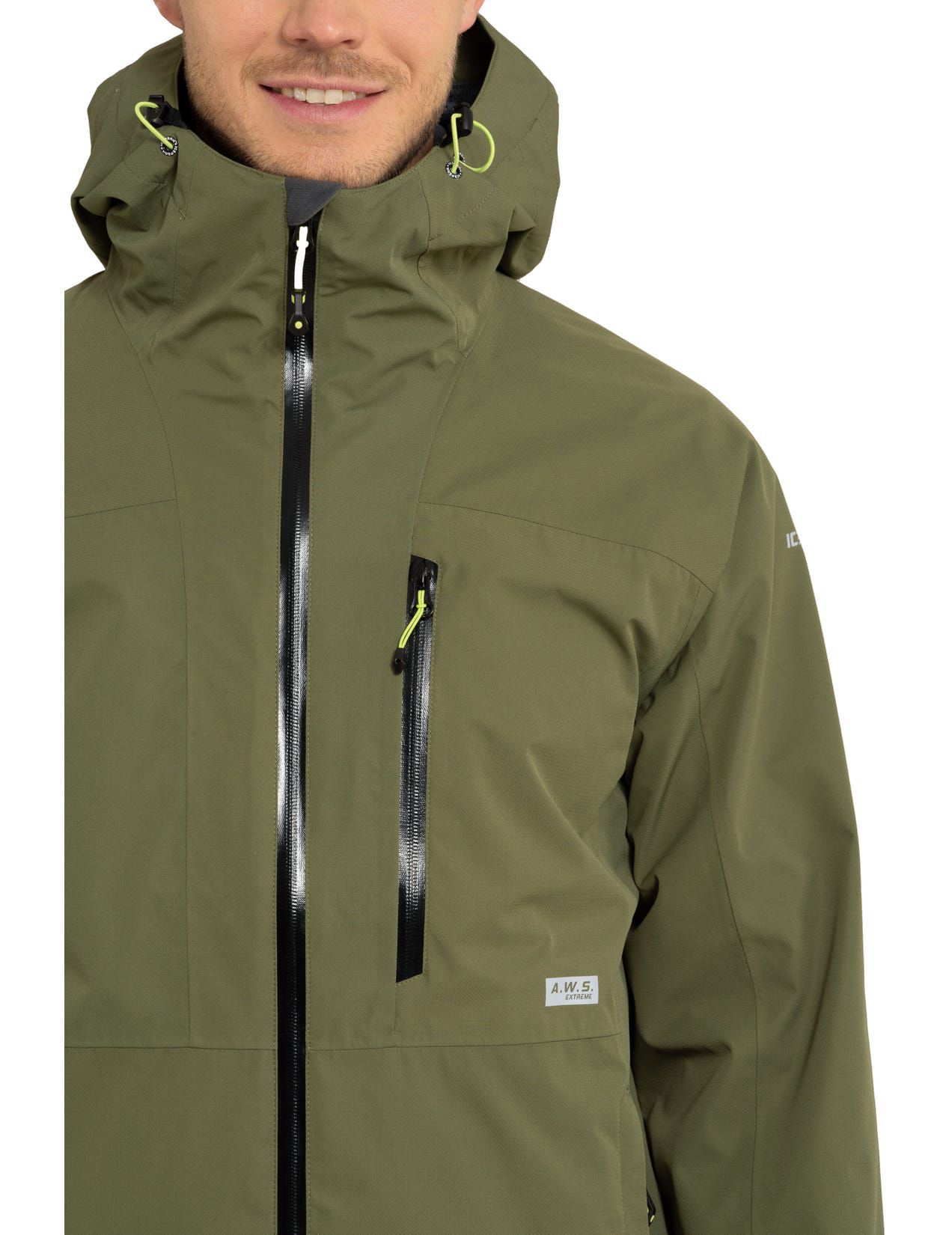 Olive Men Icepeak Bangs Jacket | USA-SFJ209137