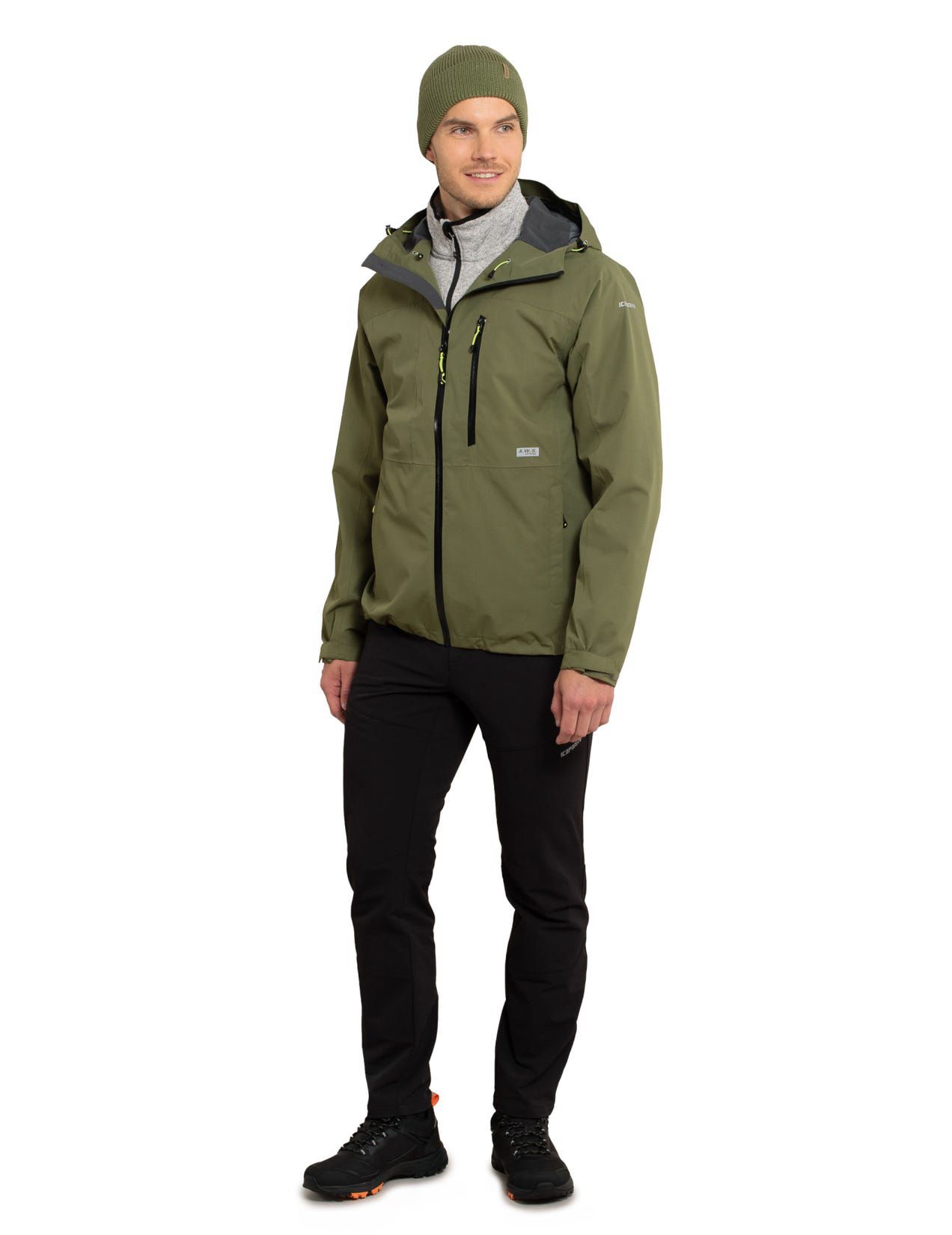 Olive Men Icepeak Bangs Jacket | USA-SFJ209137