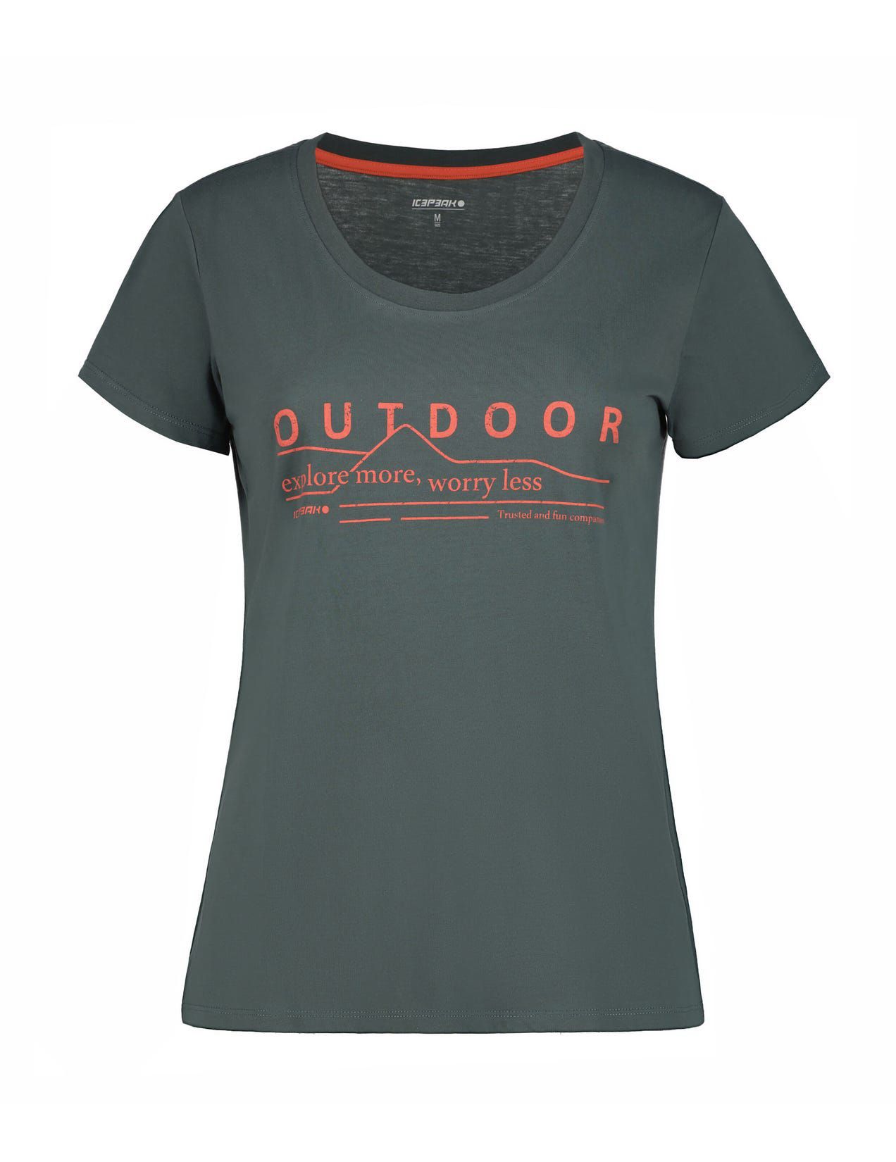 Olive Women Icepeak Belcher Relaxed T-Shirt | USA-JCP903168