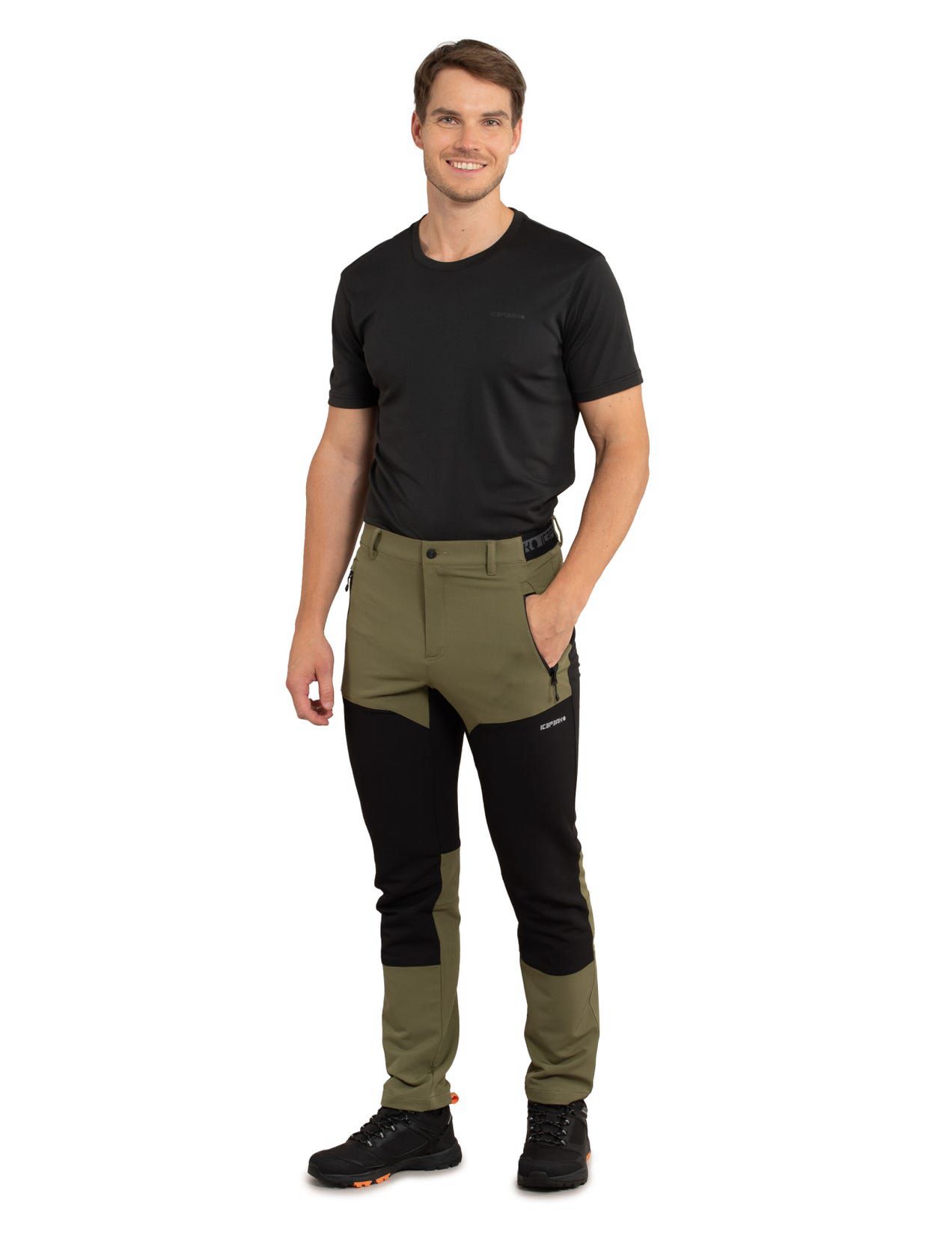 Olive / Black Men Icepeak Belgrade Pants | USA-WNE964213