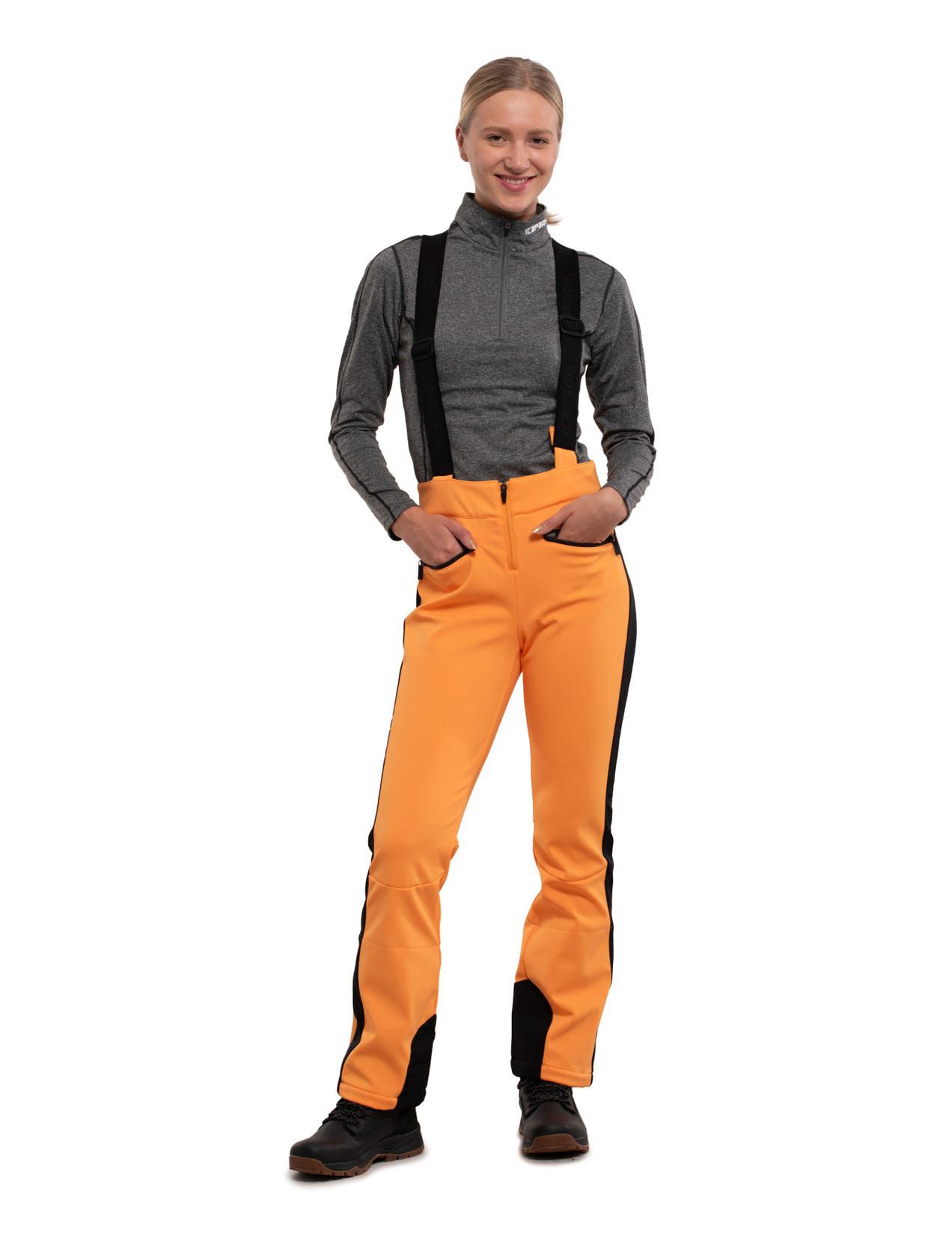 Orange Women Icepeak Ellsworth Softshell Ski Pants | USA-ZWH048973