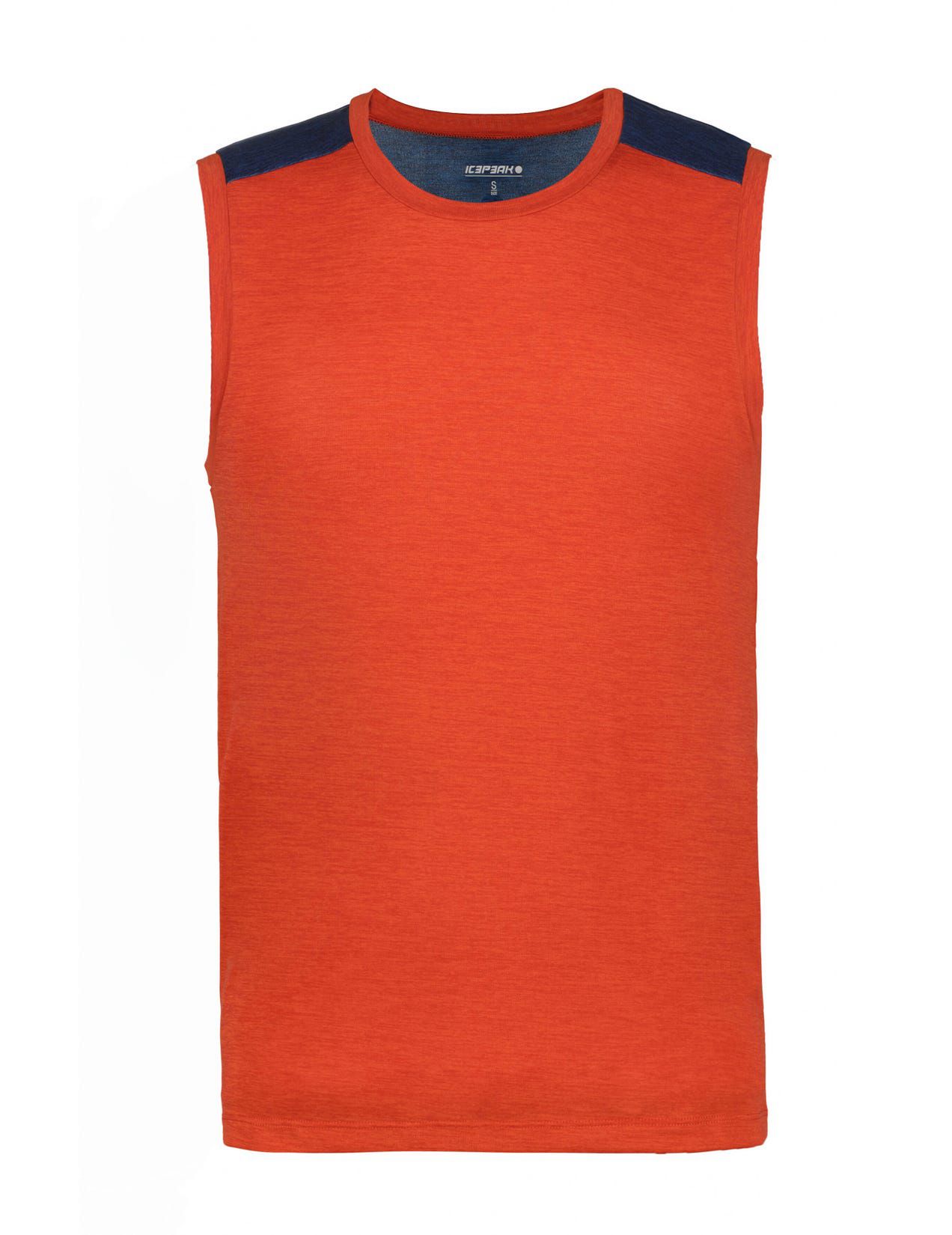 Orange / Navy Men Icepeak Delmar Tank Top | USA-KYR247653