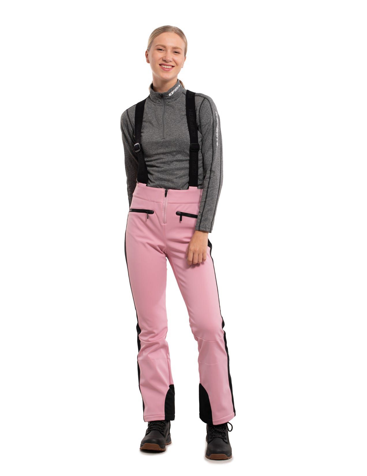 Pink Women Icepeak Ellsworth Softshell Ski Pants | USA-HXE027368