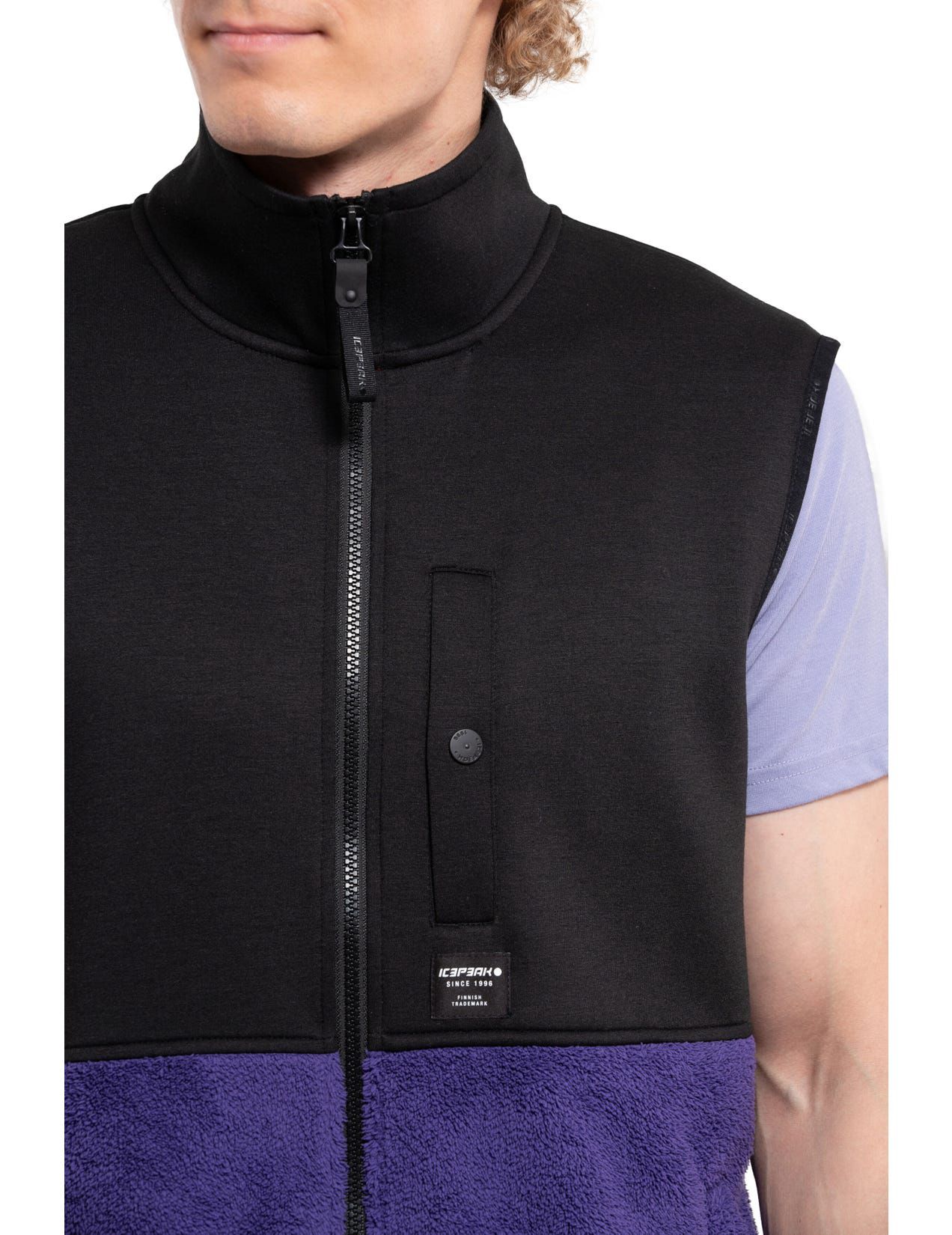 Purple / Black Men Icepeak Alger Midlayer Vest | USA-TVW479038