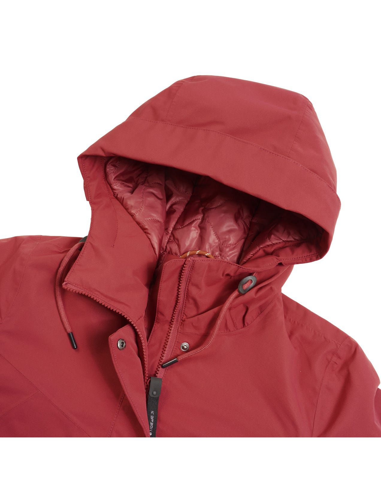 Red Women Icepeak Alpena Waterproof Padded Parka | USA-FJI153072