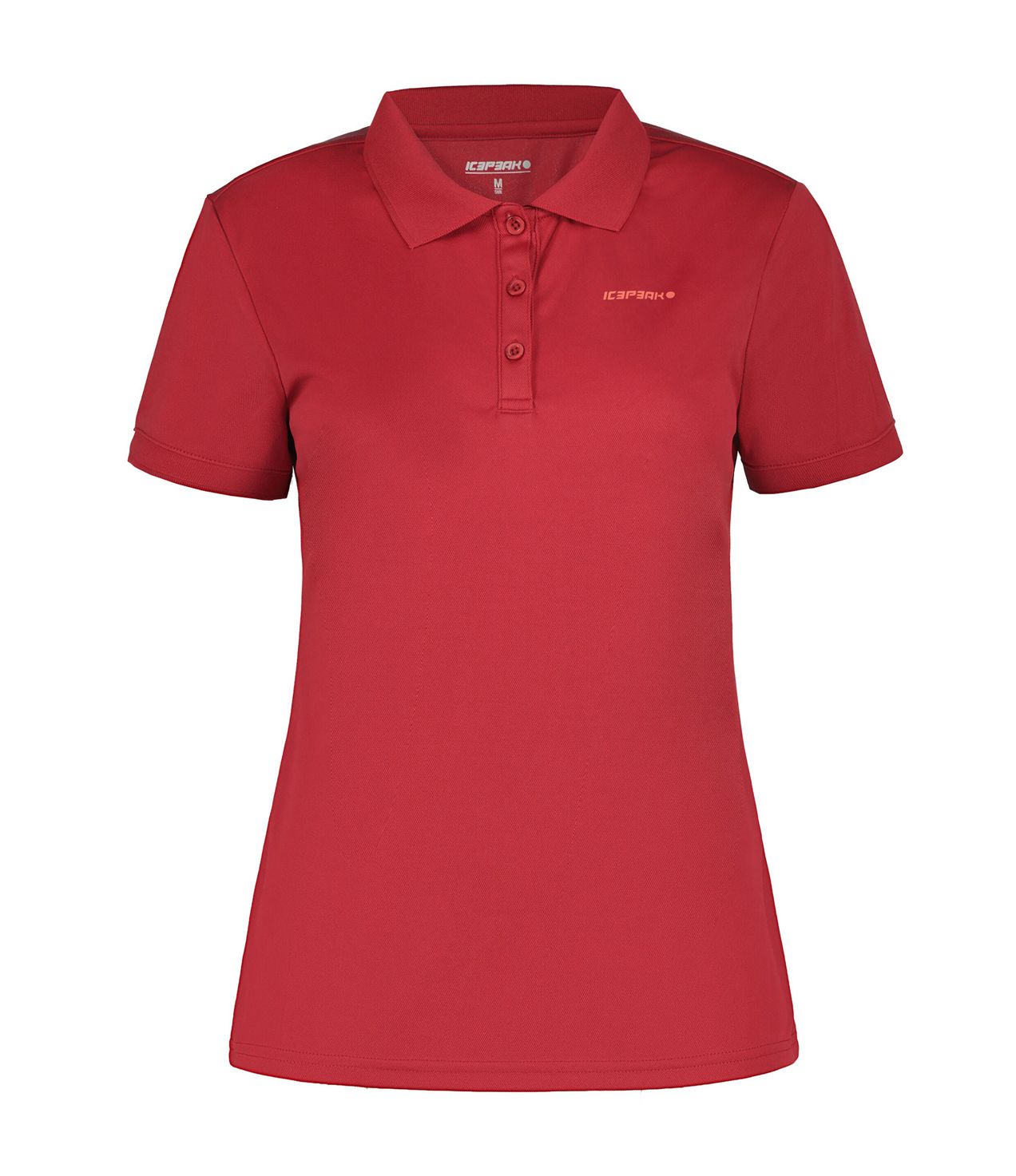 Red Women Icepeak Bayard Sporty Short-sleeved Polo Shirt | USA-AWN148570