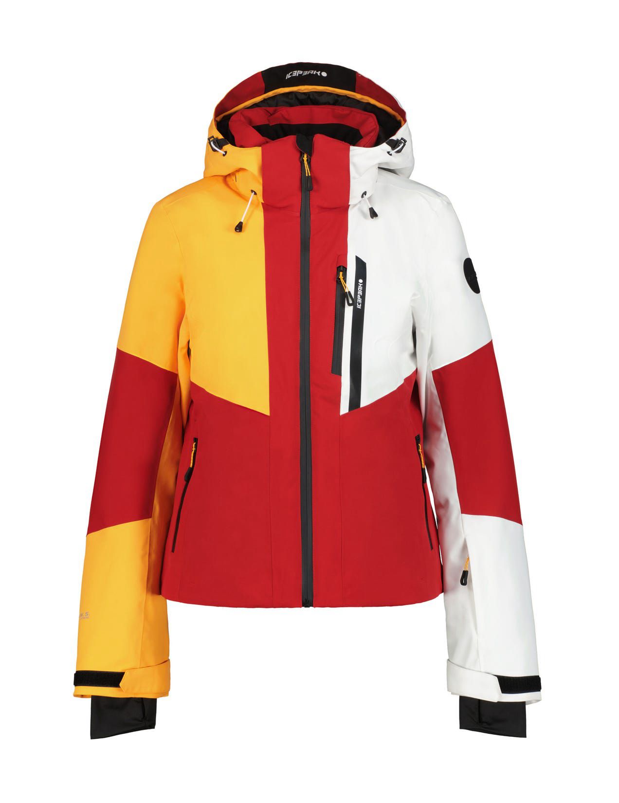 Red / White / Yellow Women Icepeak Fithian Ski Jacket | USA-PCN427380