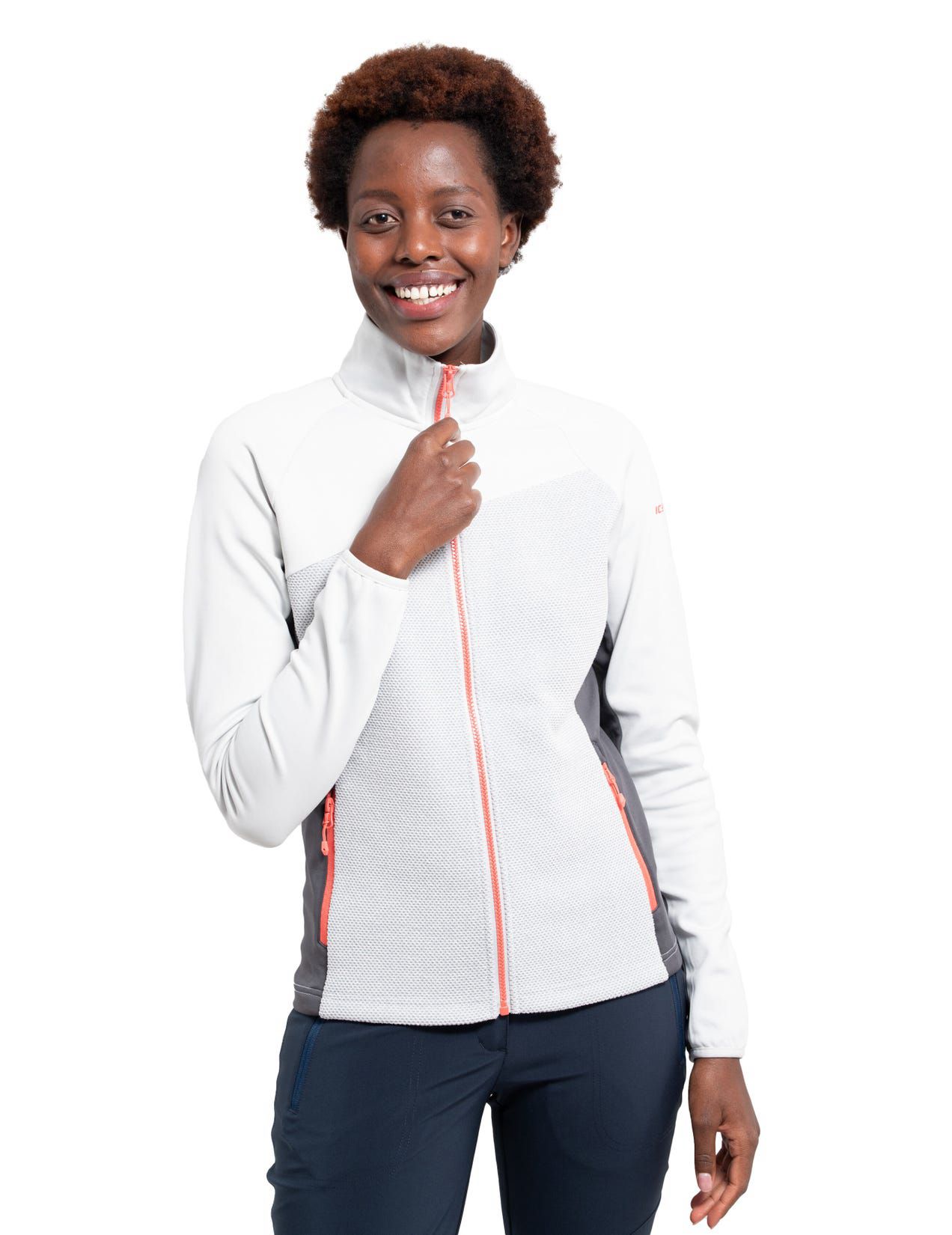 White Women Icepeak Ballwin Midlayer Jacket | USA-BDM258943