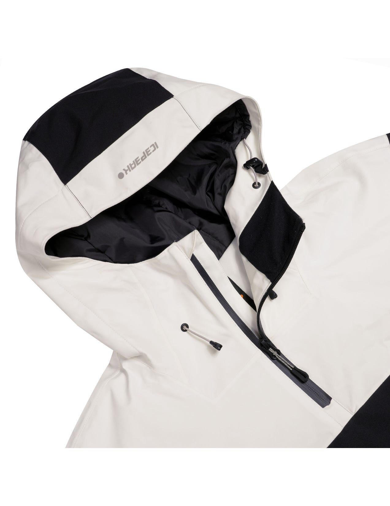 White / Black / Grey Men Icepeak Charlton Anorak Ski Jacket | USA-MFL281547