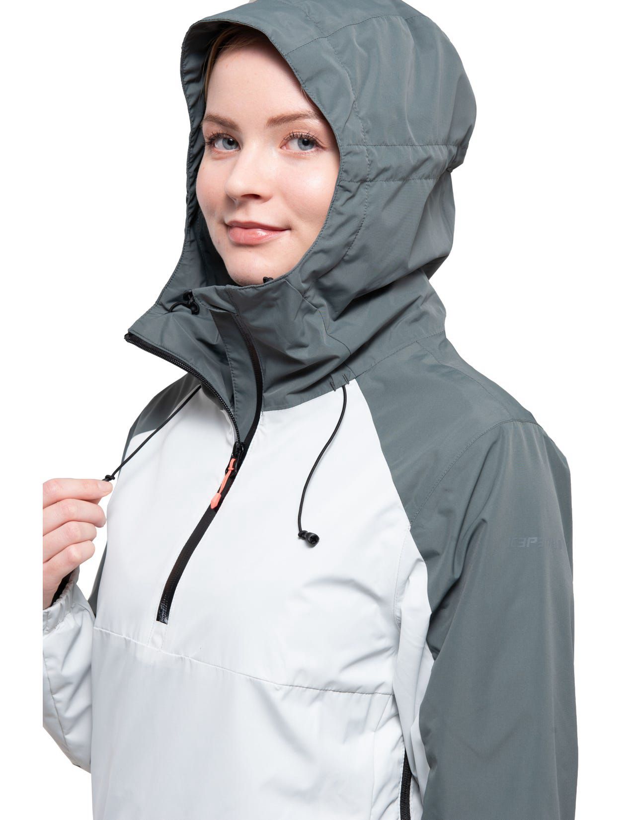 White / Grey Women Icepeak Bingen Anorak Jacket | USA-LON915280