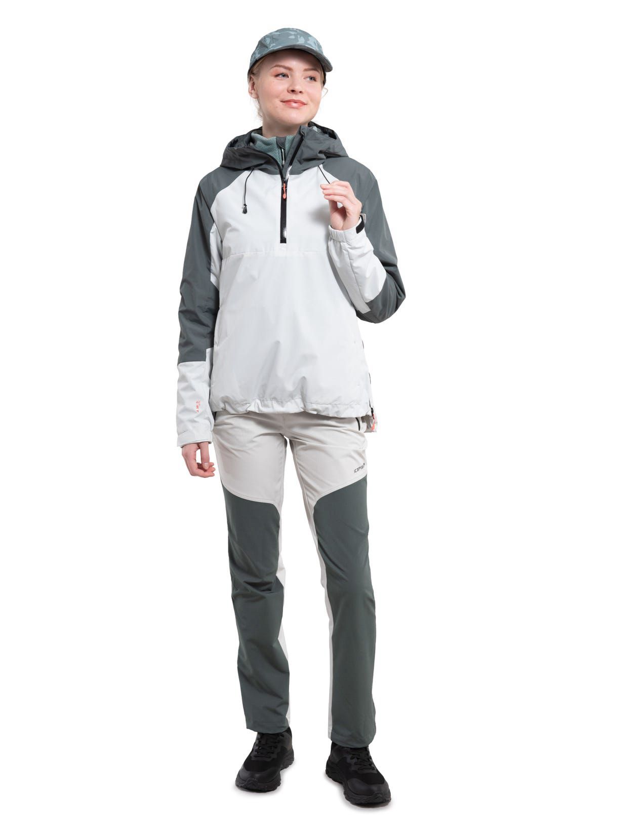 White / Grey Women Icepeak Bingen Anorak Jacket | USA-LON915280