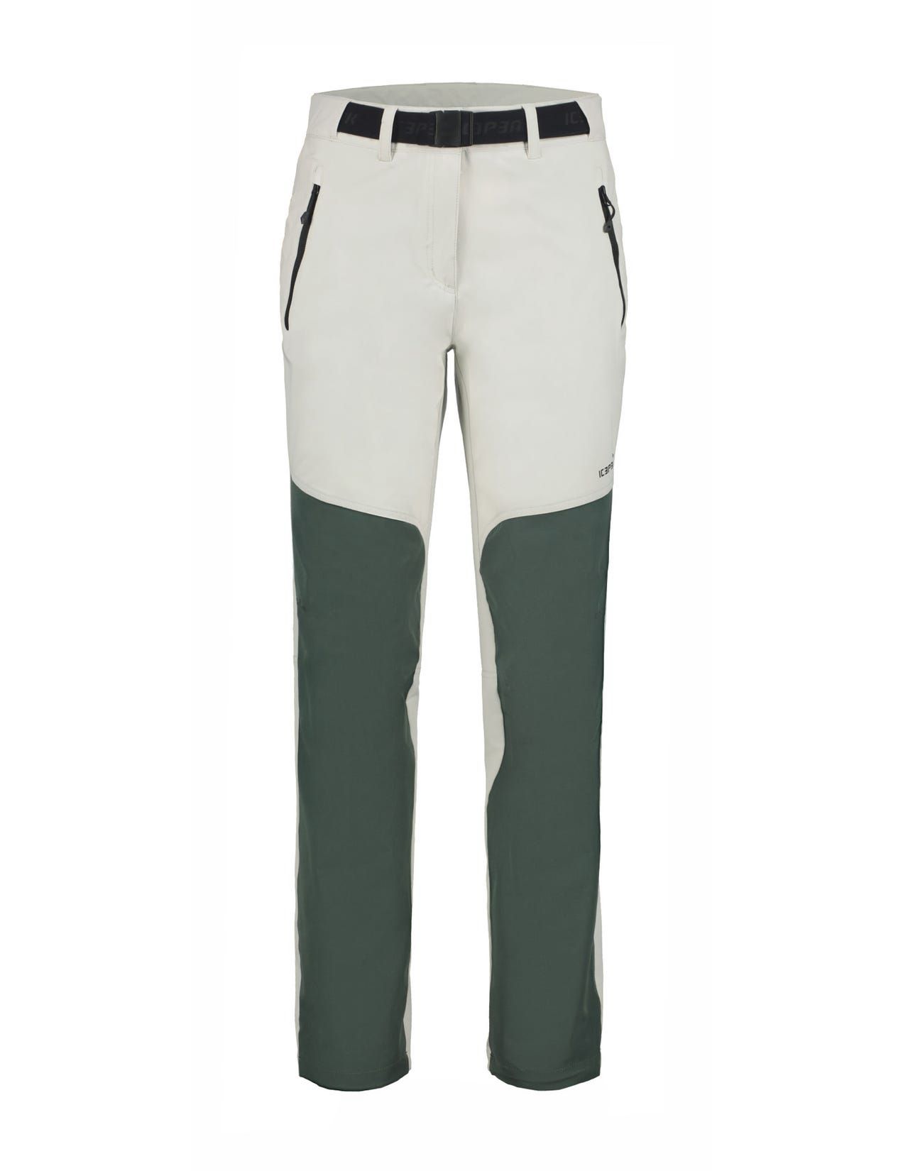 White / Olive Women Icepeak Bainville Pants | USA-HEI964508