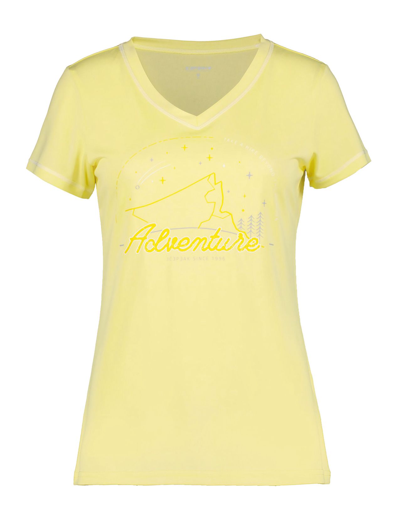 Yellow Women Icepeak Burnham T-Shirt | USA-QMZ073962