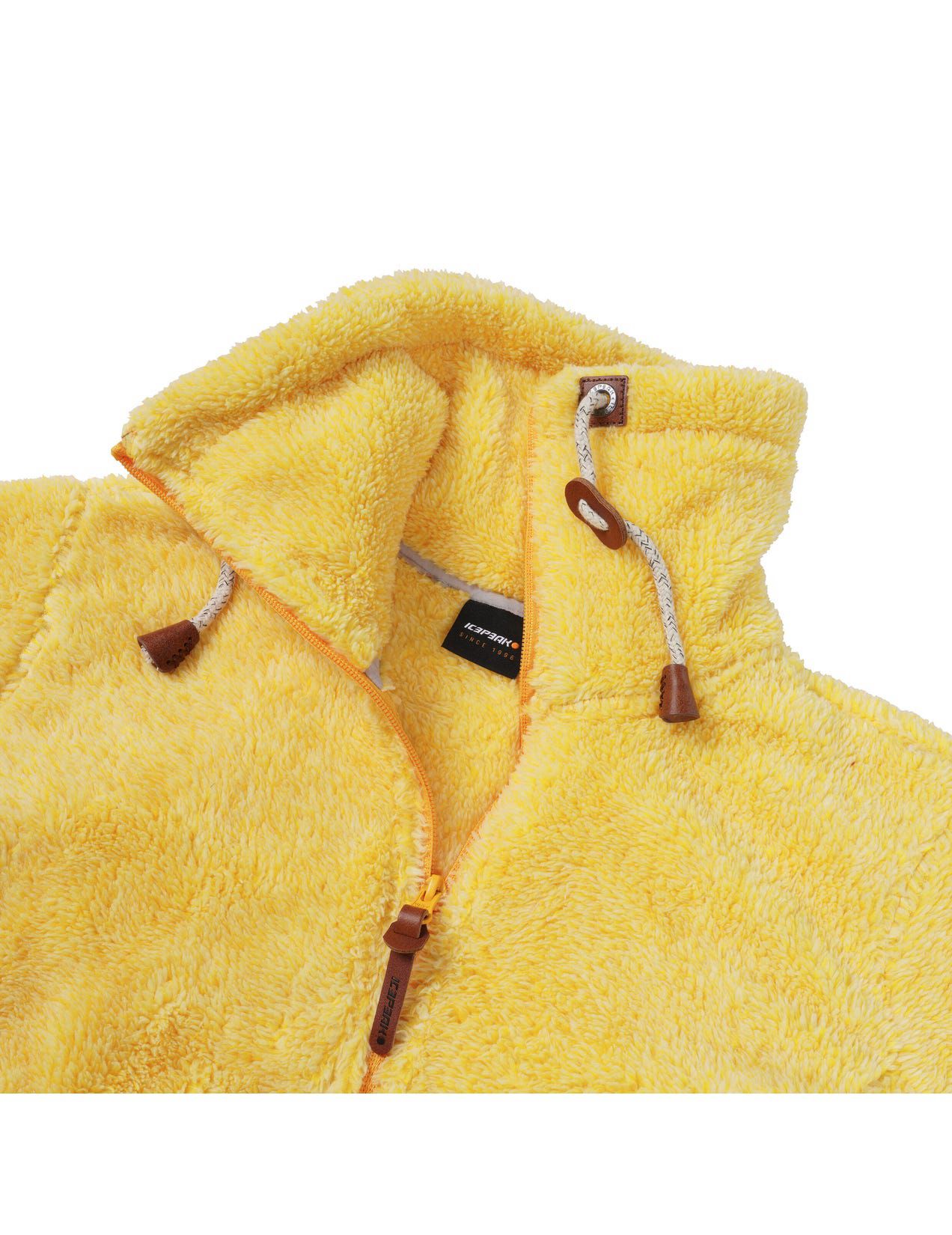 Yellow Women Icepeak Colony Fluffy Fleece Jacket | USA-CST379064