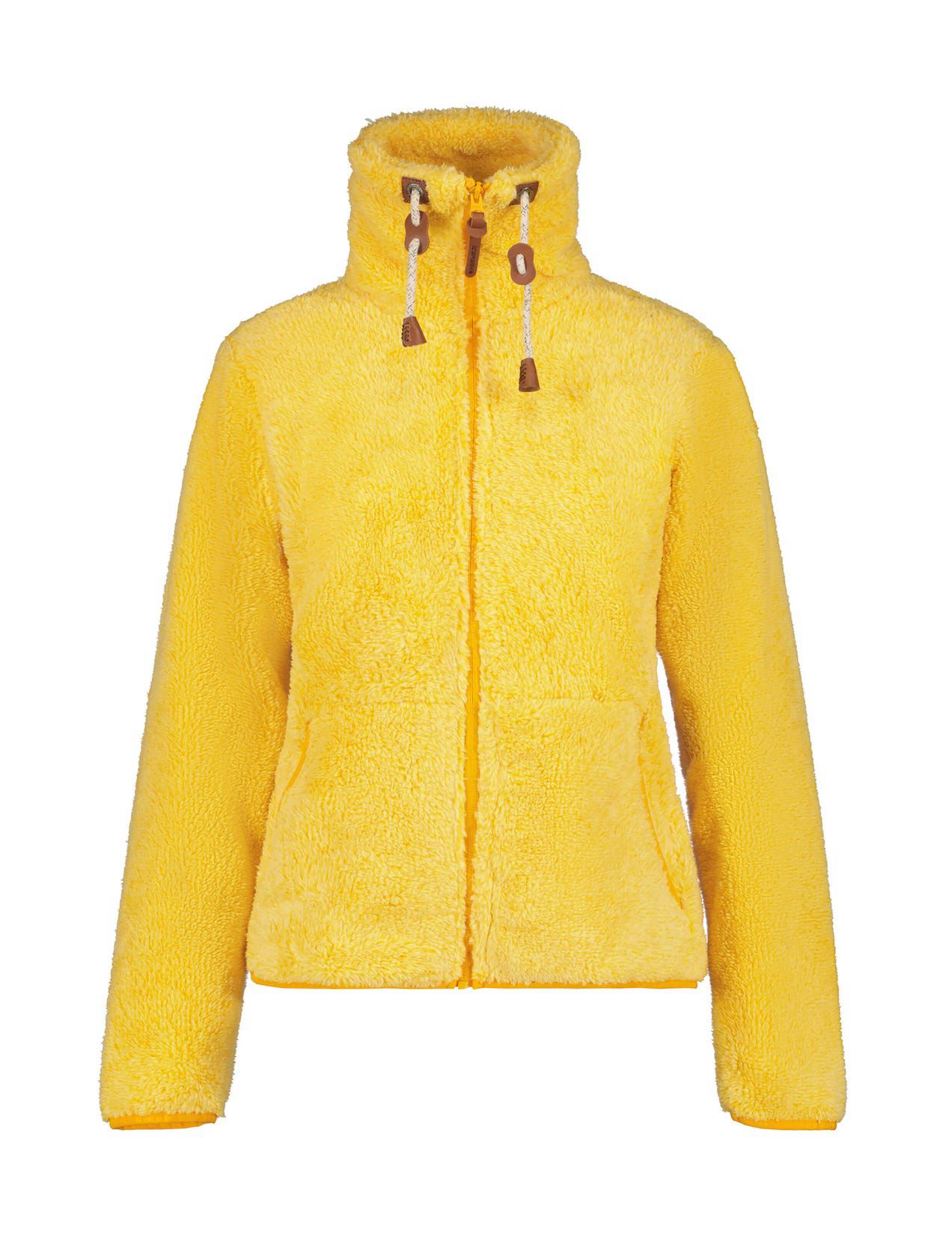 Yellow Women Icepeak Colony Fluffy Fleece Jacket | USA-CST379064